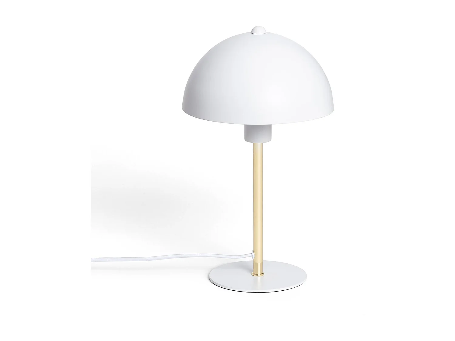 Lámpara de Mesa de Metal Wavuli Blanco
