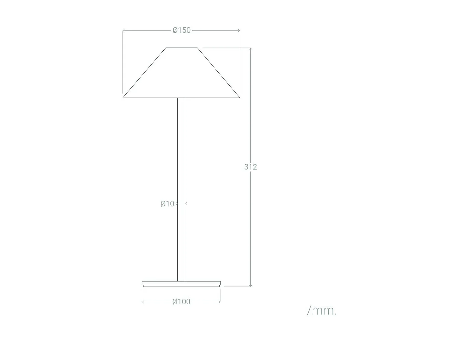Lampe à Poser LED 3W Portable Extérieure avec Batterie Rechargeable USB Kivuli  Blanc