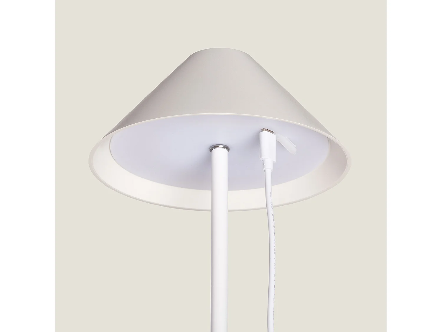 Lampe à Poser LED 3W Portable Extérieure avec Batterie Rechargeable USB Kivuli  Blanc