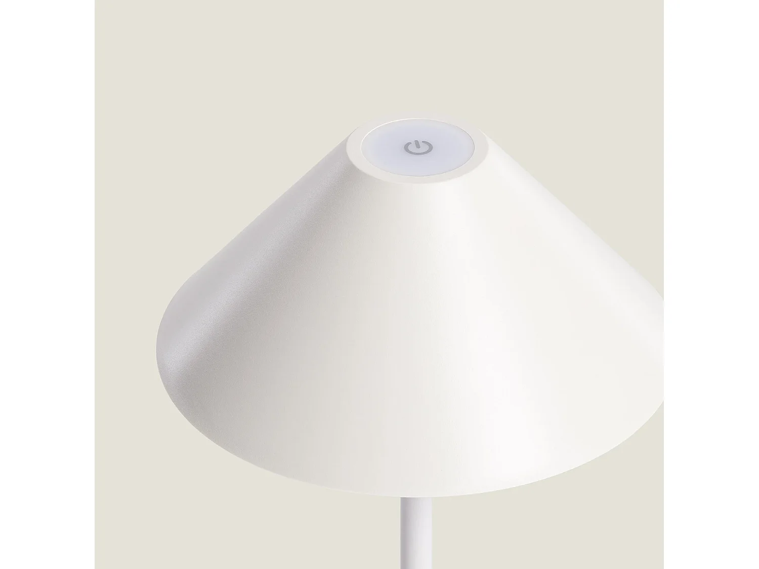 Lámpara de Mesa LED Portátil para Exterior Metal con Batería USB Recargable Kivuli Blanco