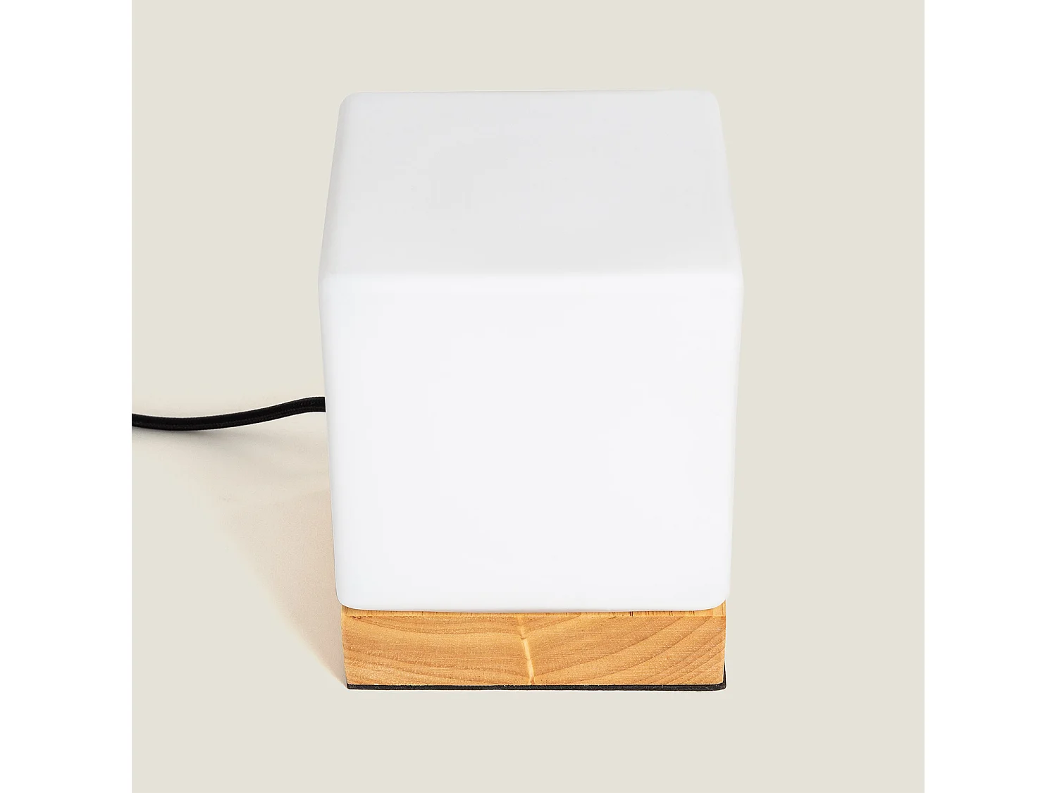 Lampe à Poser Bois et Verre Aarhus Blanc