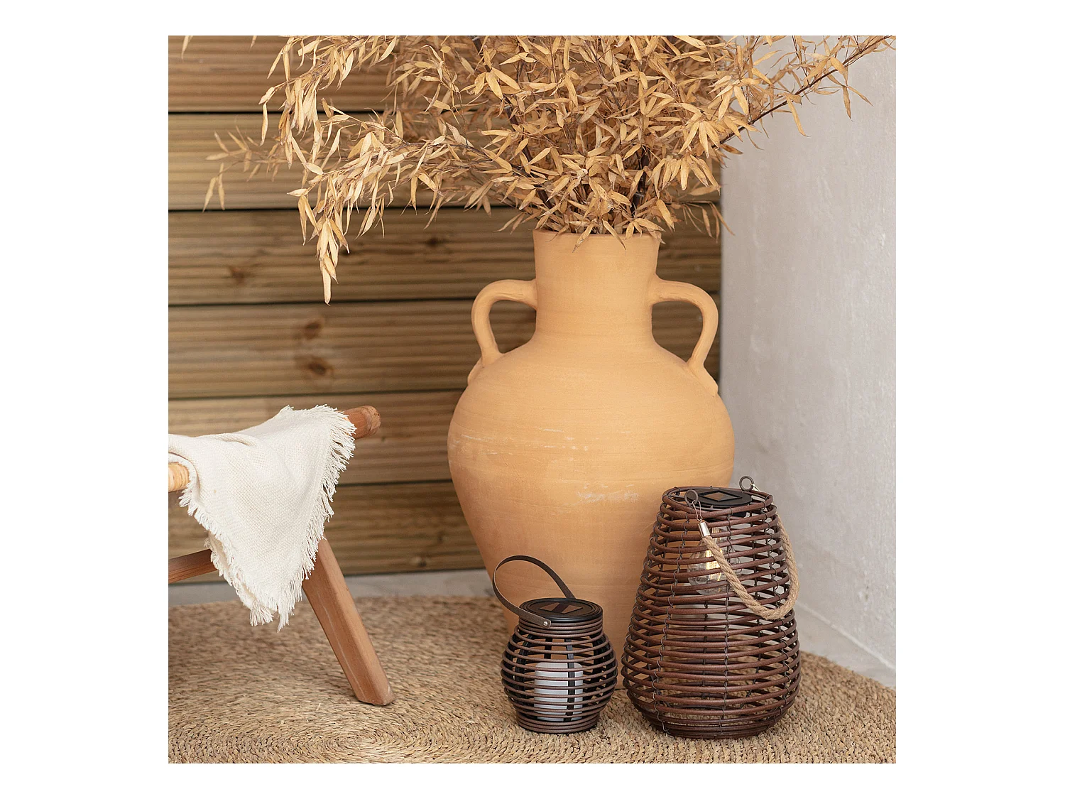 Lámpara de Mesa Solar Exterior LED Raikot Natural