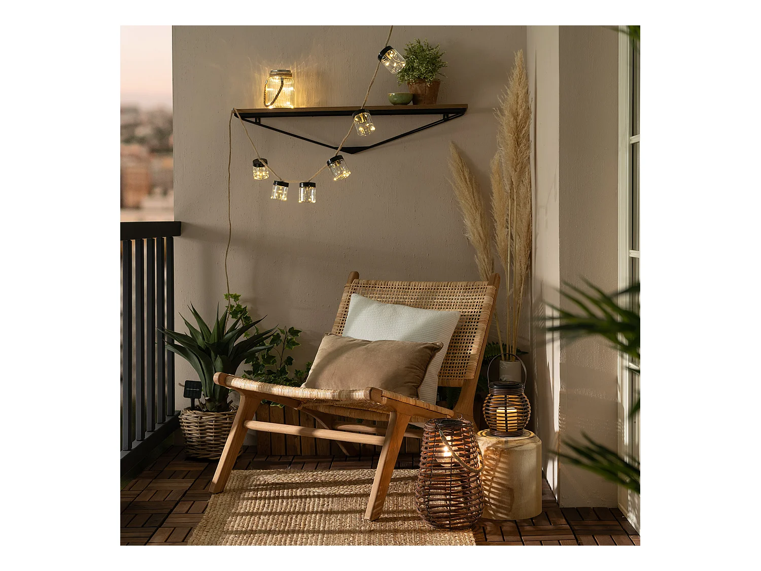 Lámpara de Mesa Solar Exterior LED Raikot Natural