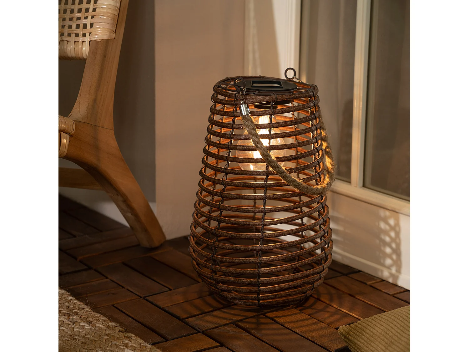 Lampada da Tavolo per Esterno LED Solare Raikot Naturale