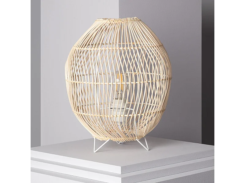 Lampe à Poser Rotin Sagra Naturel