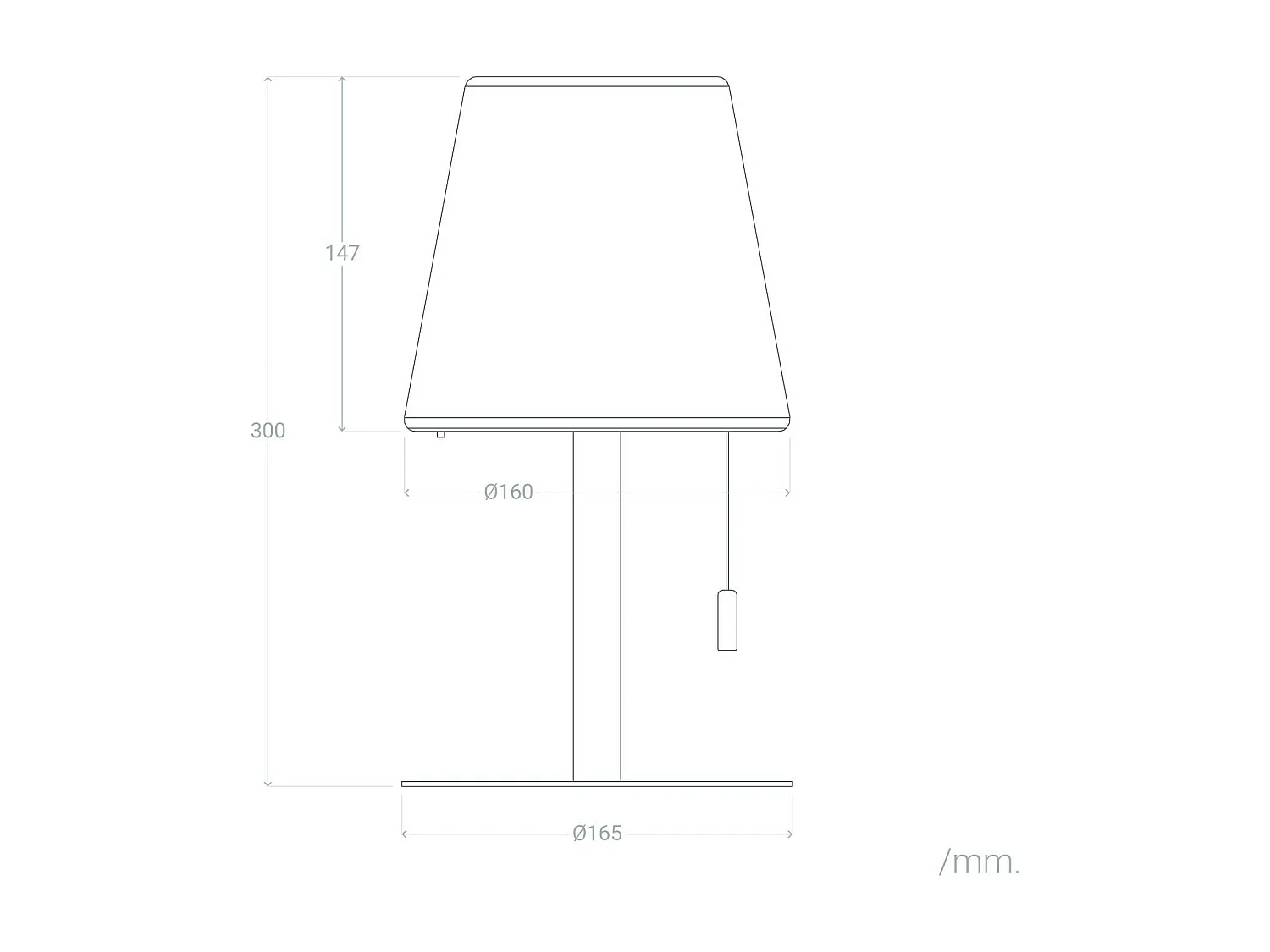 Lámpara de Mesa LED Portátil para Exterior Aluminio con Batería Recargable Epinay Melocotón
