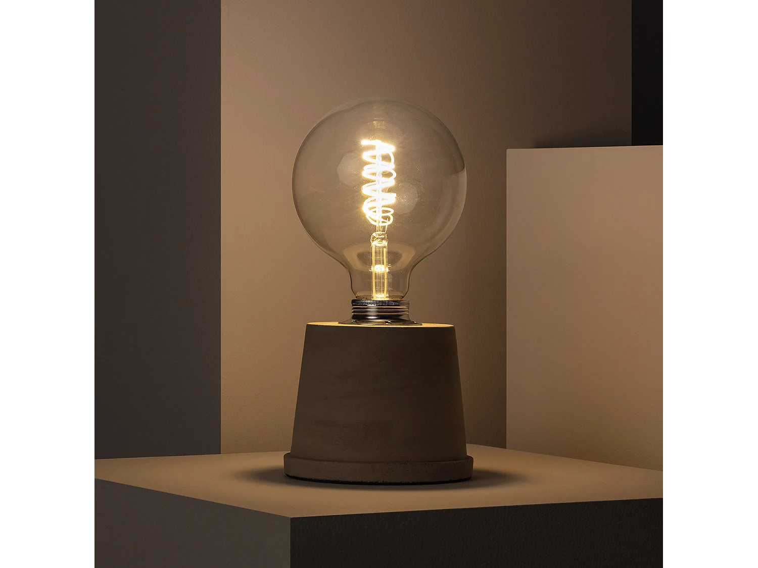 Lampe à Poser Ciment Ray Gris Béton