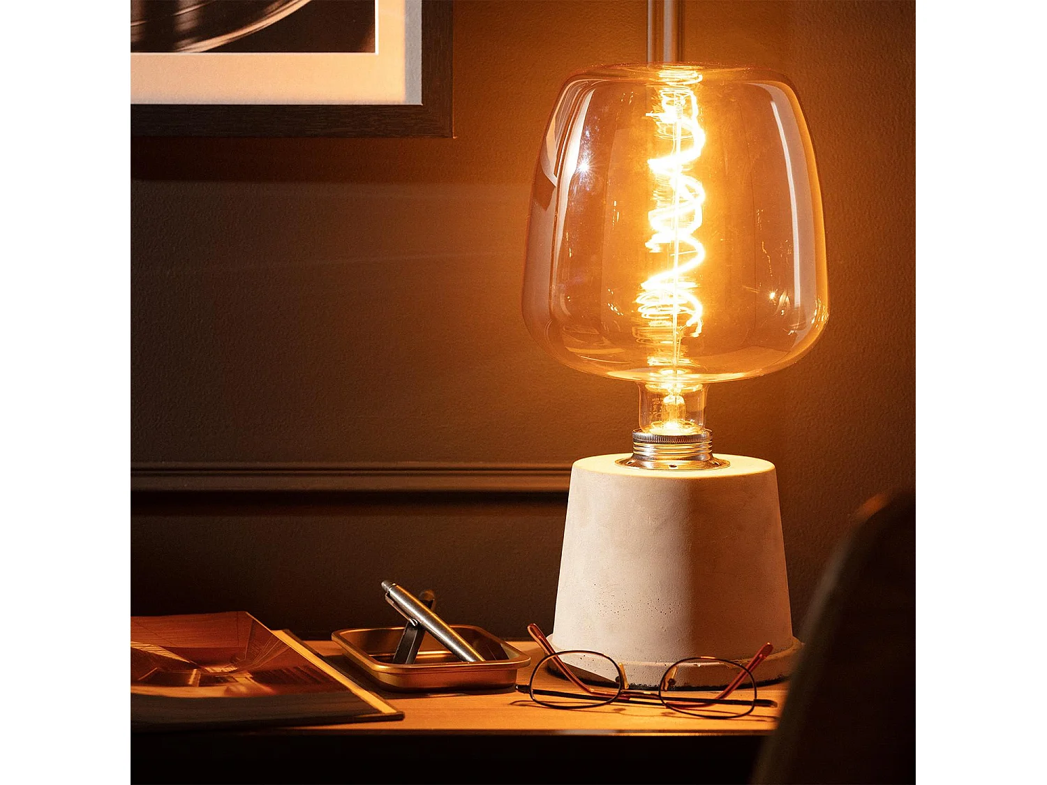 Lampe à Poser Ciment Ray Gris Béton