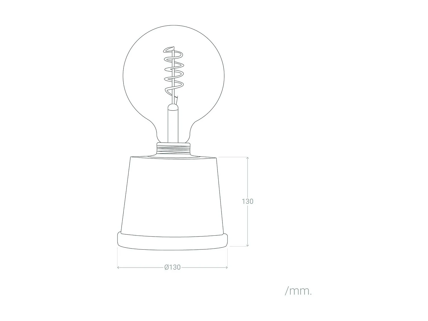 Lampe à Poser Ciment Ray Gris Béton