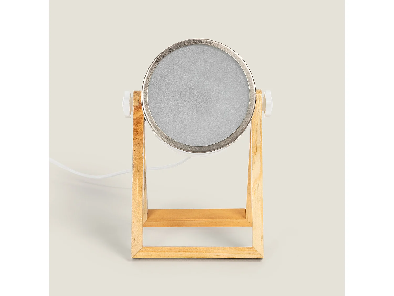 TechBrey Lámpara de Mesa de Metal y Madera Galicy