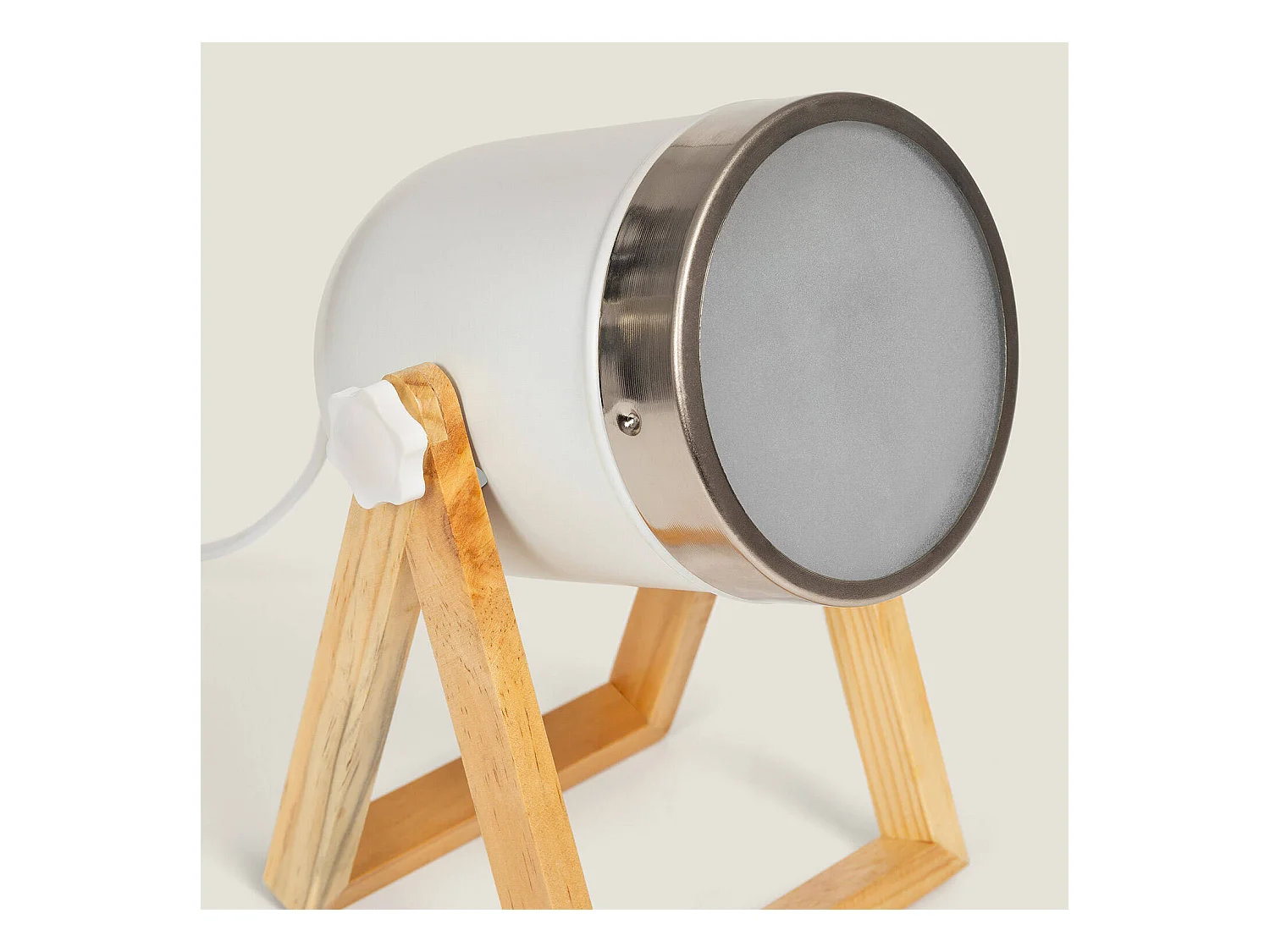 TechBrey Lámpara de Mesa de Metal y Madera Galicy