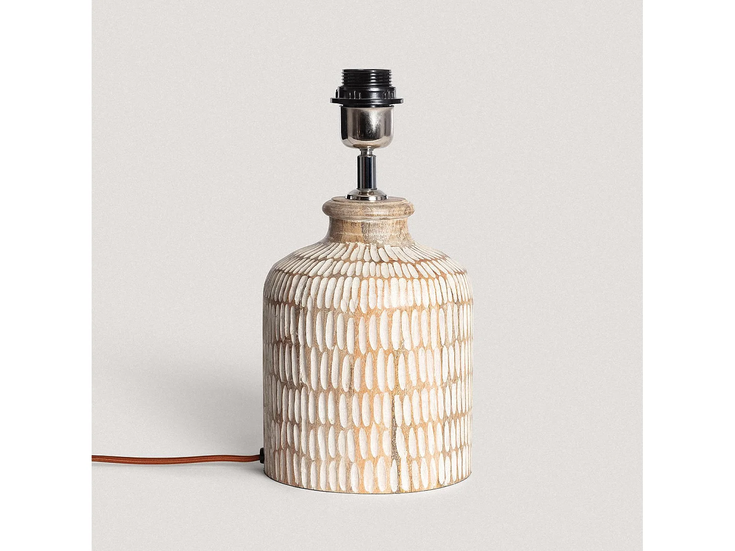 Pied de Lampe à Poser en bois Govesan ILUZZIA Naturel