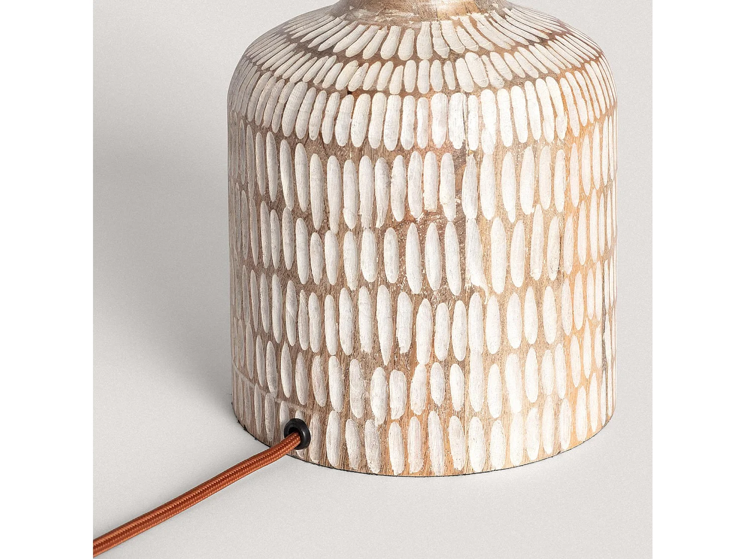 Pied de Lampe à Poser en bois Govesan ILUZZIA Naturel