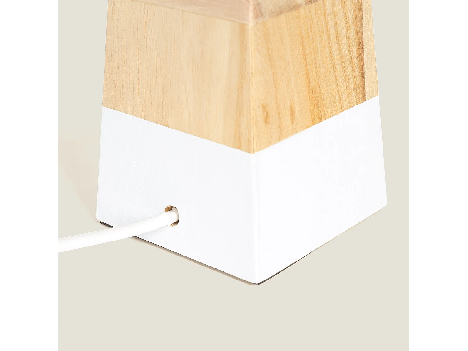 Lámpara de Mesa de Madera Lakara Natural