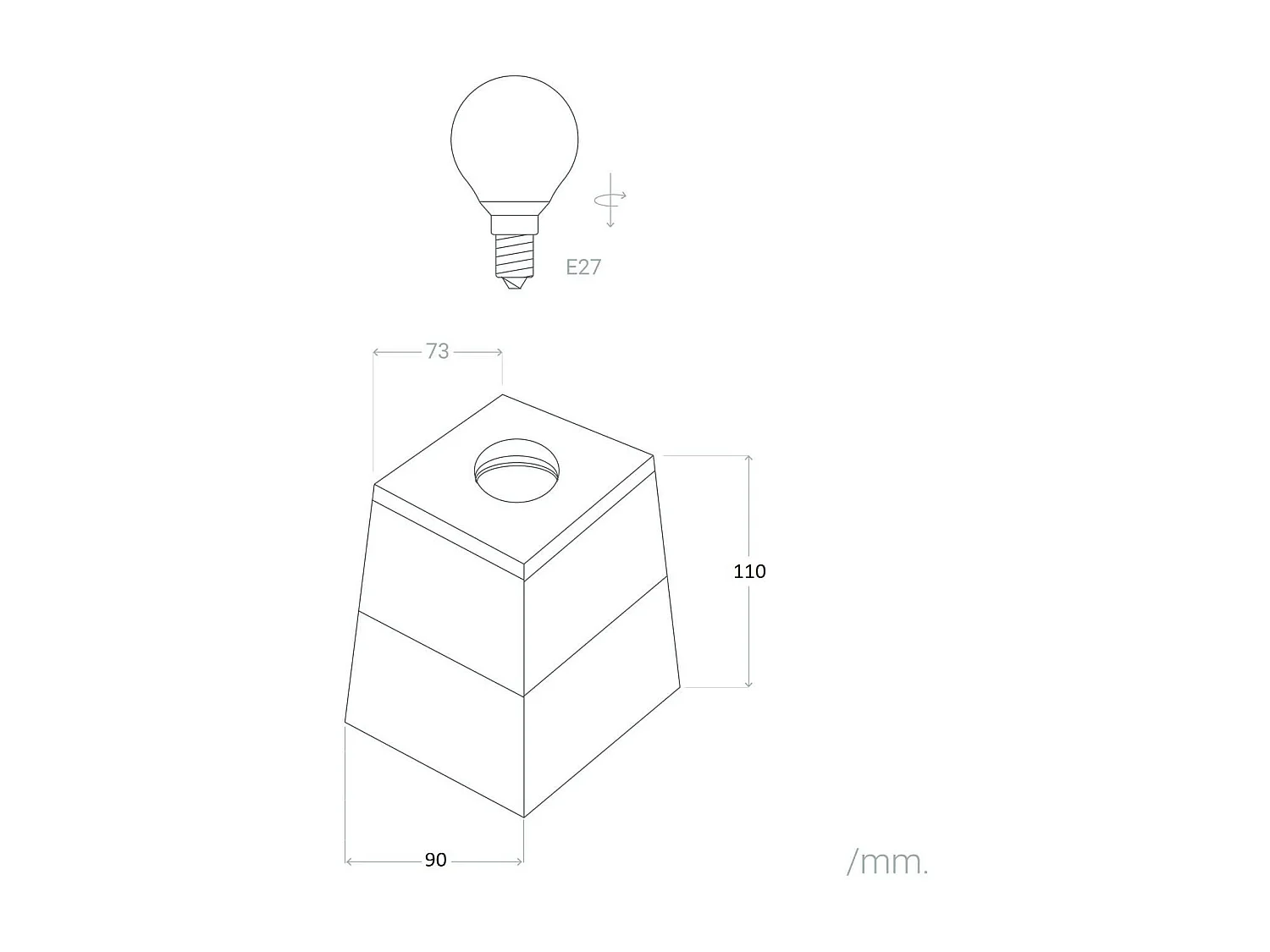 Lámpara de Mesa de Madera Lakara Natural