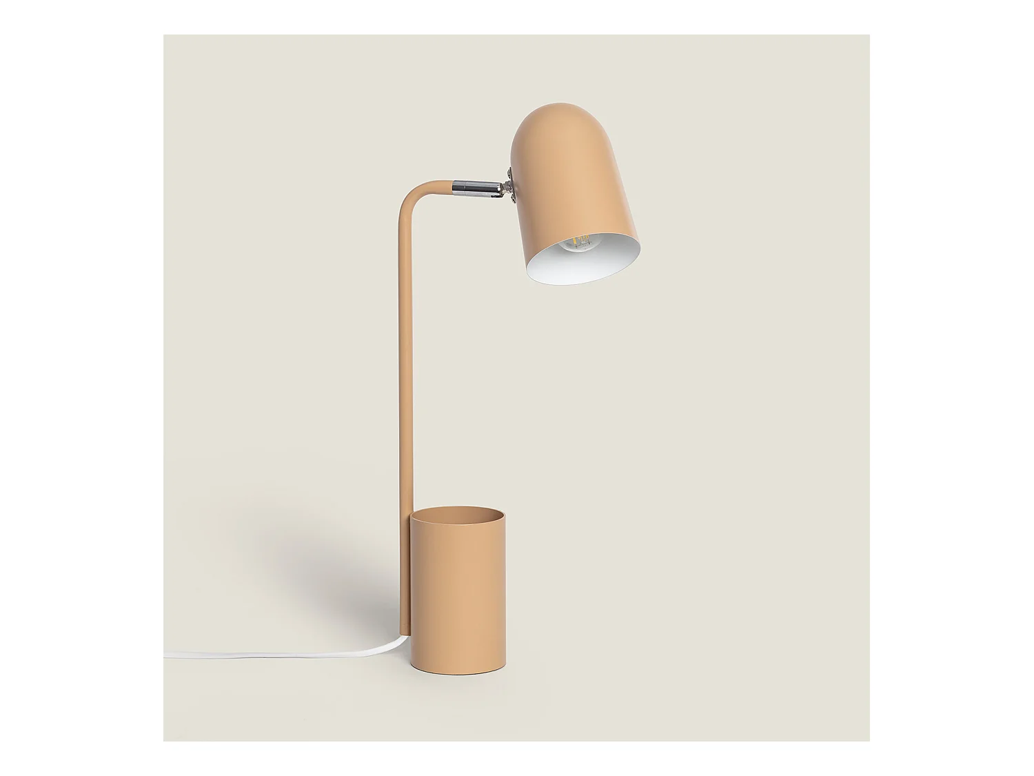 Lámpara Flexo Escritorio de Metal con Portalápices Waal Camel