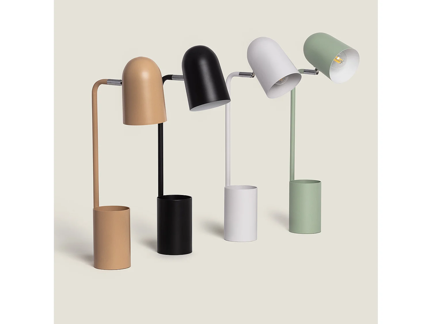 Lampe de Bureau Flex Métal Waal avec Porte-Crayons  Camel