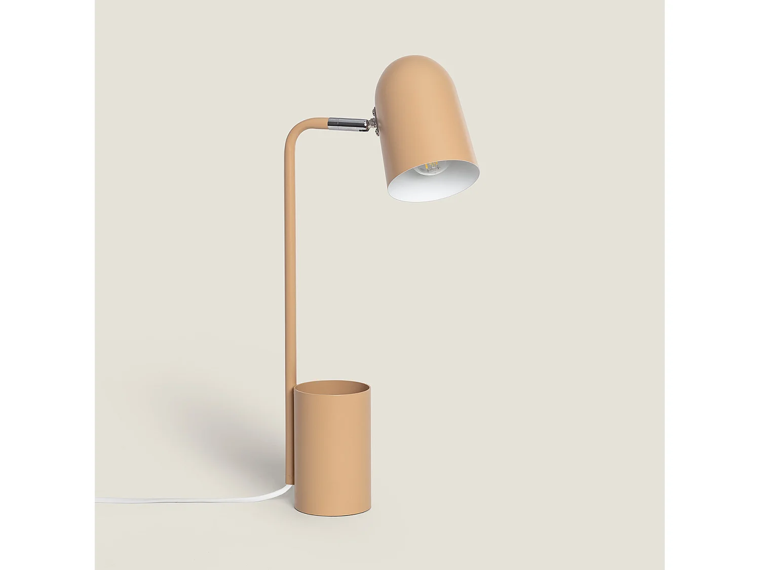 Lampe de Bureau Flex Métal Waal avec Porte-Crayons  Camel