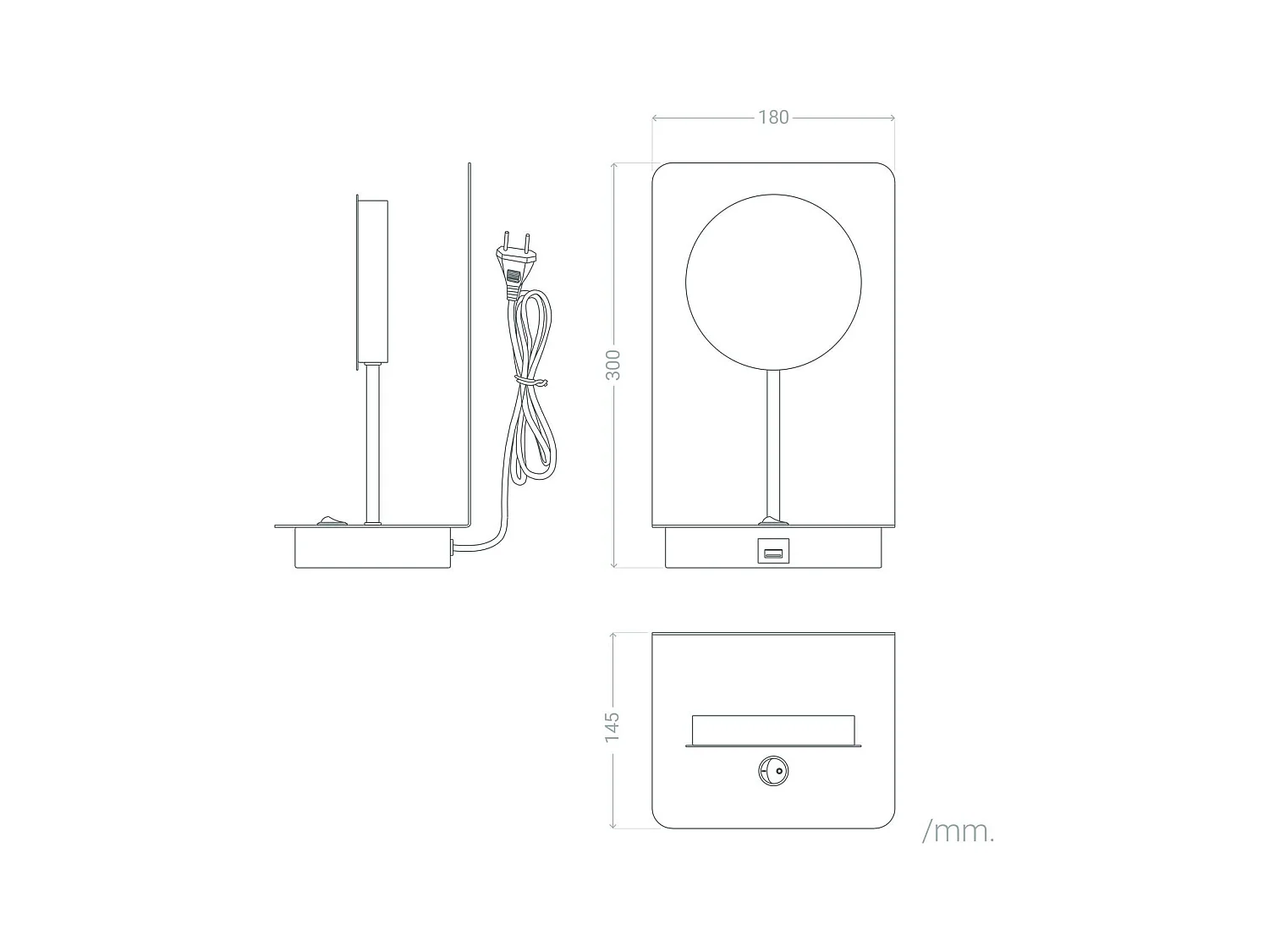 Lámpara de Mesa de Metal Sombong Negro
