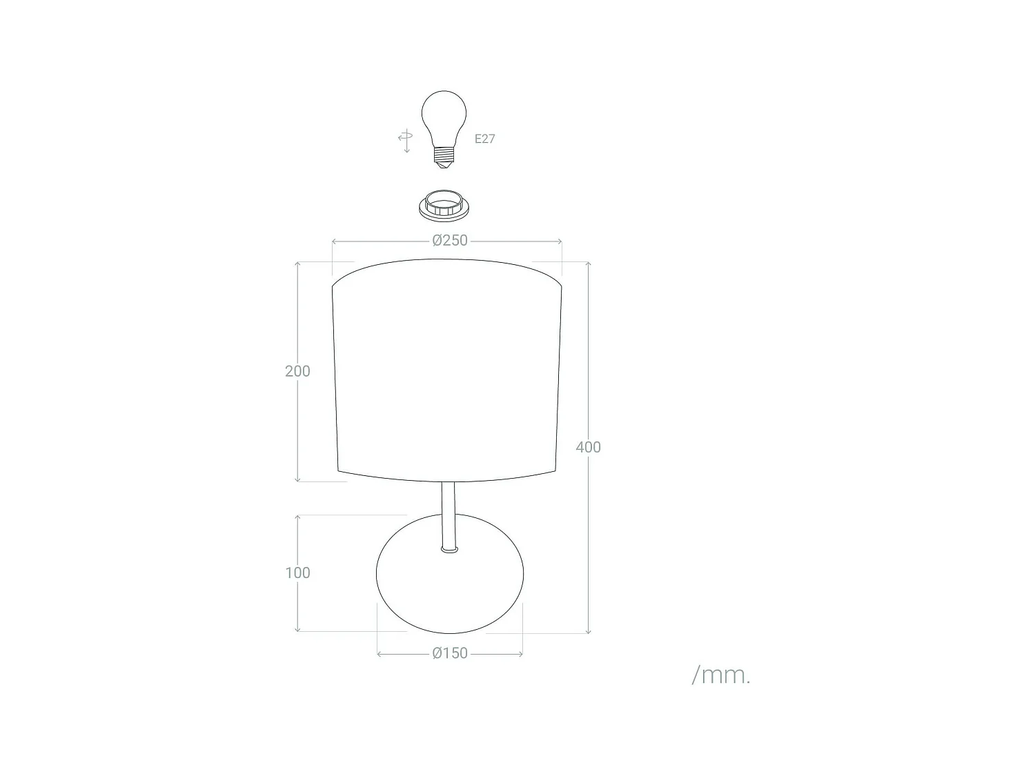 Lámpara de Mesa de Madera Gulbi Natural