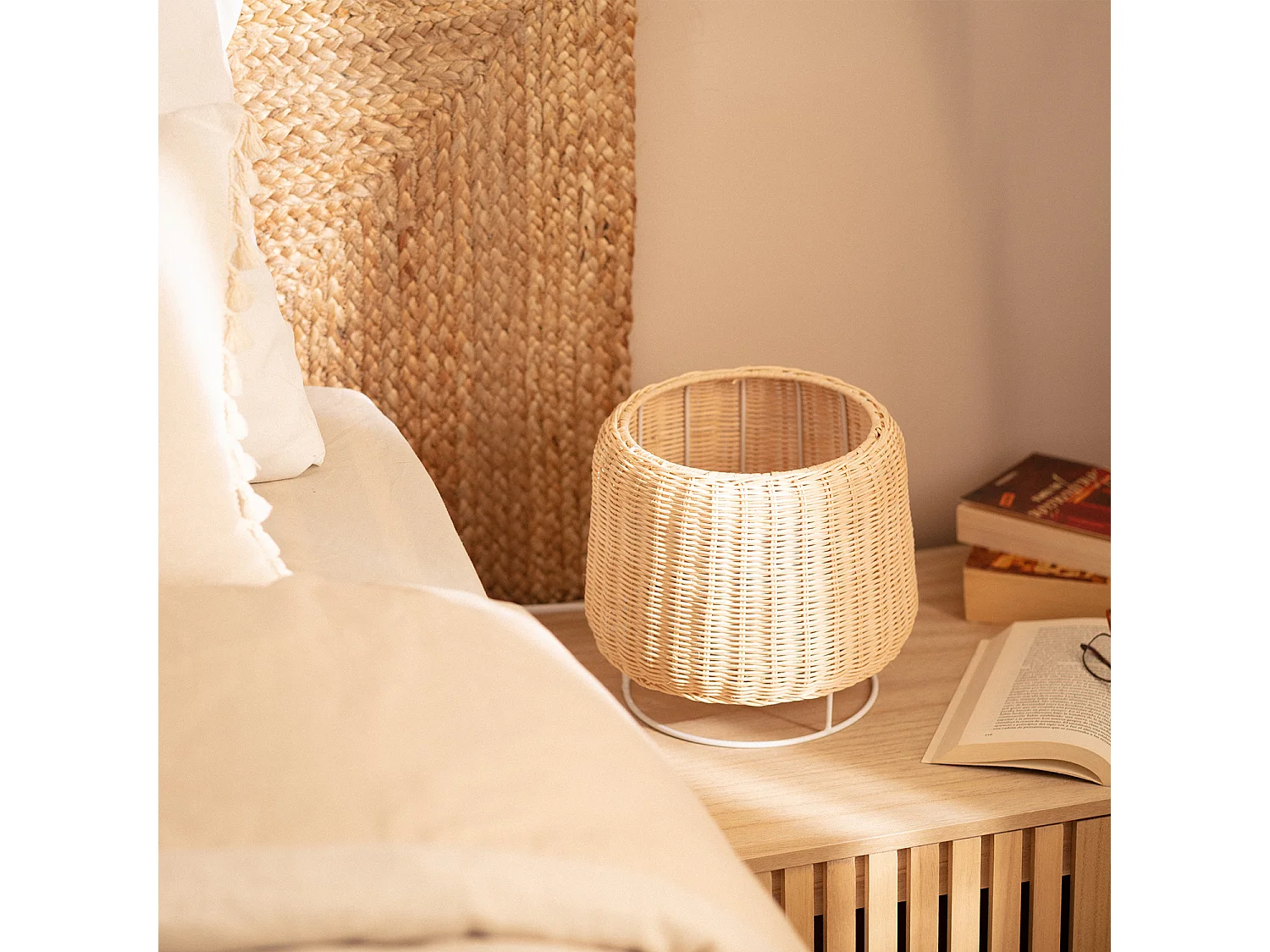 Lampada da Tavolo Rattan Gondia Naturale