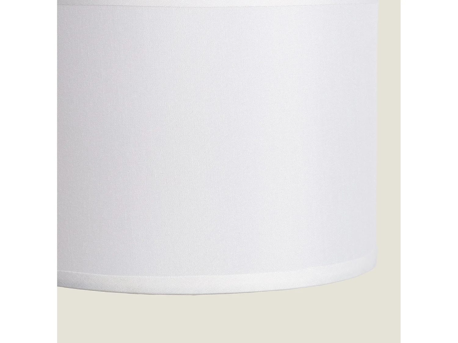 Lampe à Poser Bois et Tissu Diyara Blanc