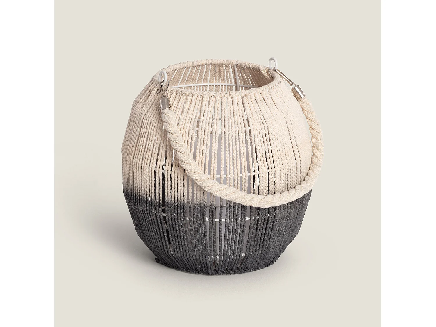 Lampe à Poser LED Portable Corde Naturelle Mero Blanc cassé