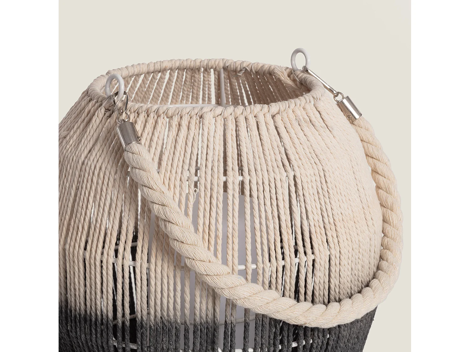 Lampe à Poser LED Portable Corde Naturelle Mero Blanc cassé