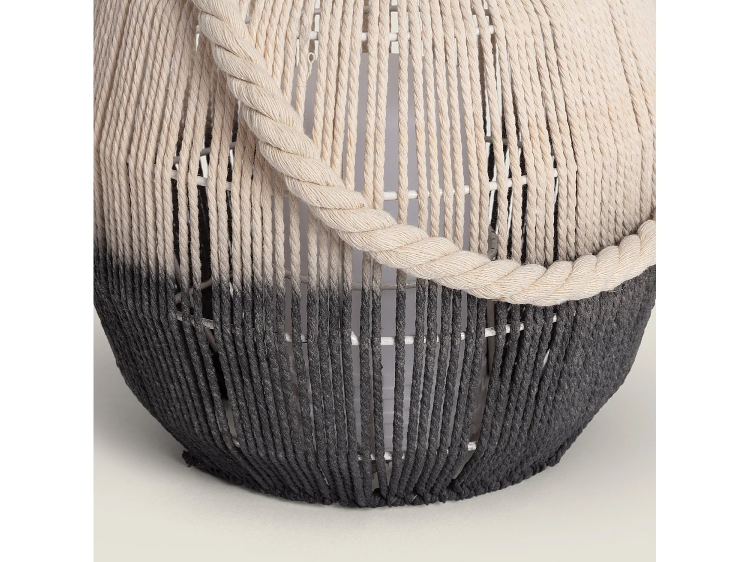 Lampe à Poser LED Portable Corde Naturelle Mero Blanc cassé