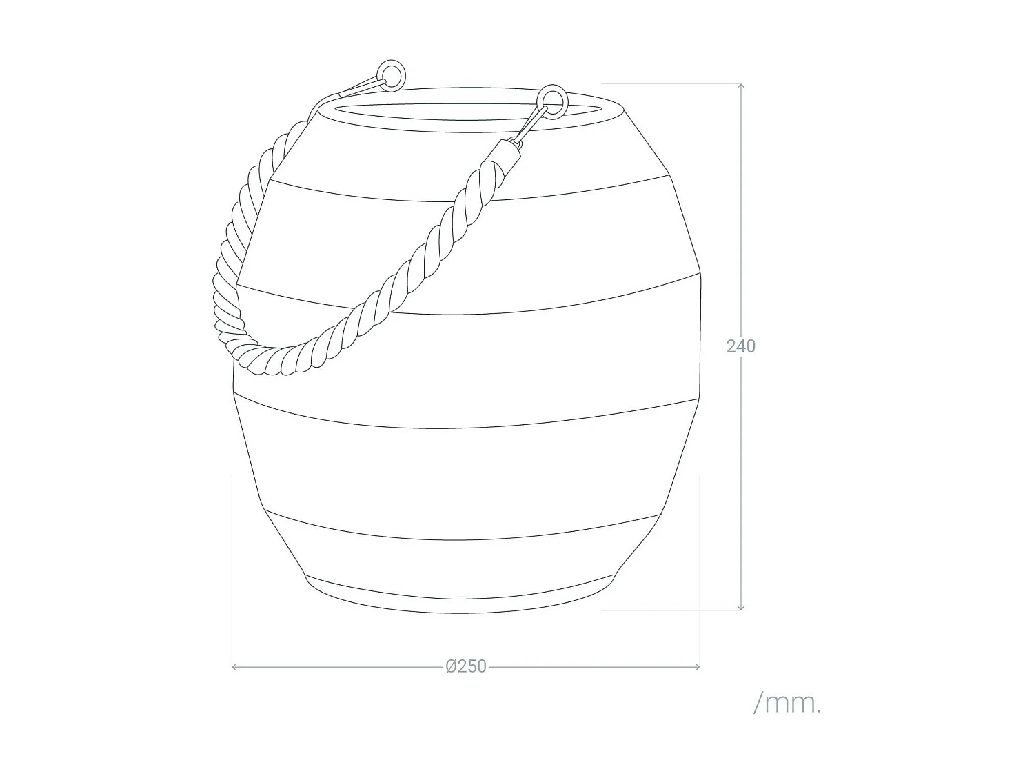 Lampe à Poser LED Portable Corde Naturelle Mero Blanc cassé