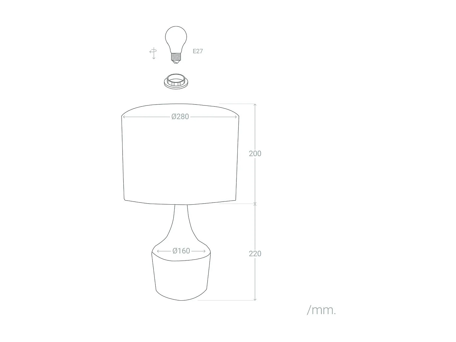 Lampada da Tavolo Legno Dabai Naturale