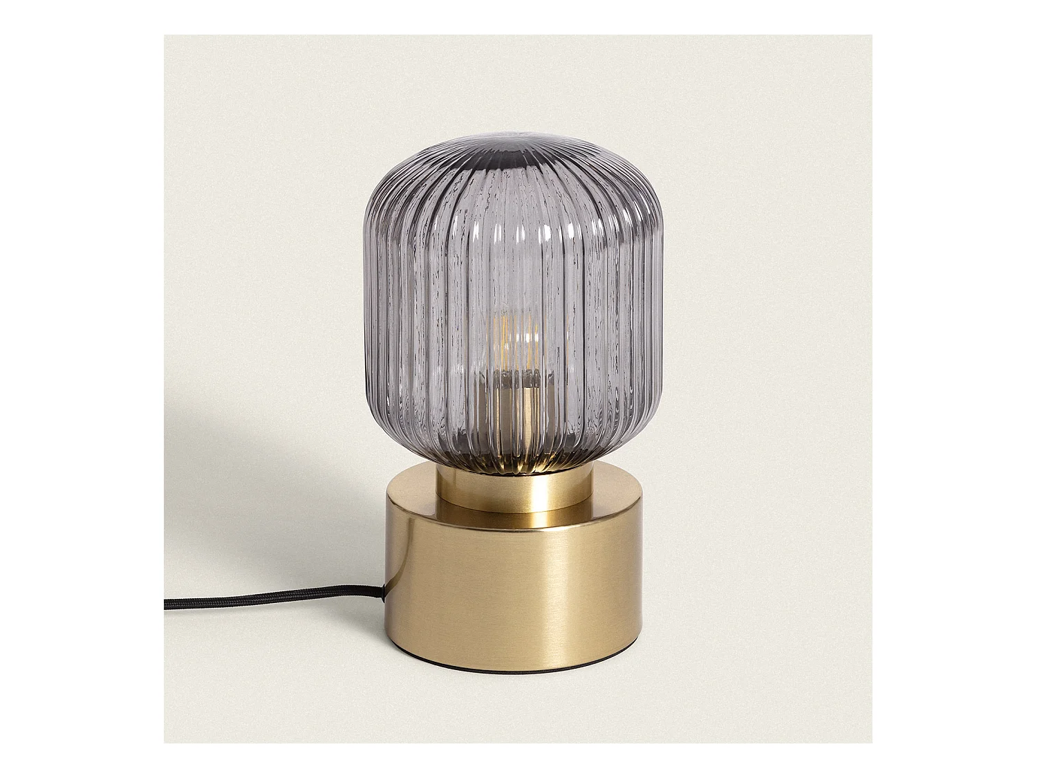 Lámpara de Mesa Metal y Cristal Windsor Dorado