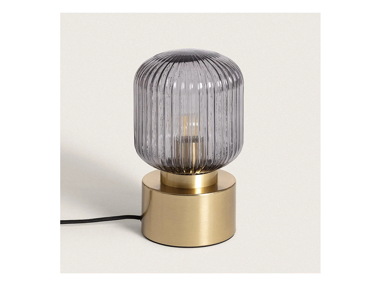 Lámpara de Mesa Metal y Cristal Windsor Dorado