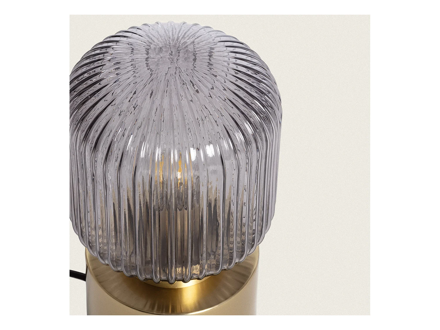 Lámpara de Mesa Metal y Cristal Windsor Dorado