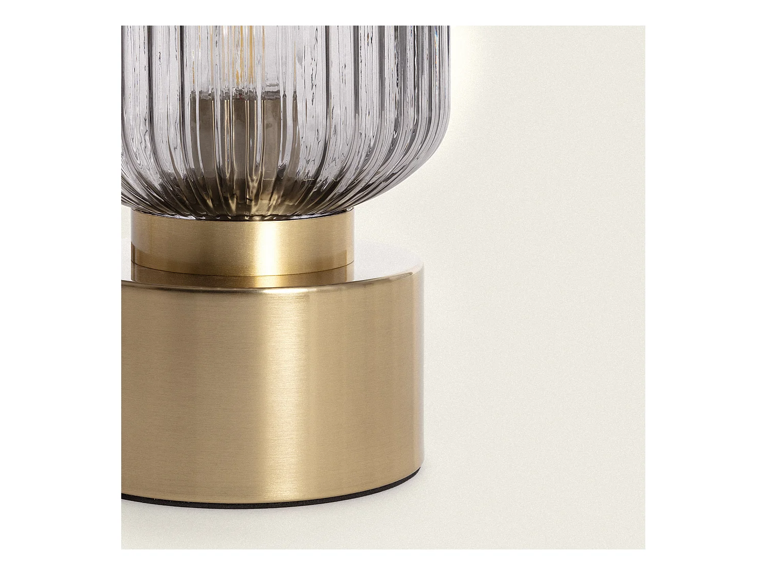 Lámpara de Mesa Metal y Cristal Windsor Dorado