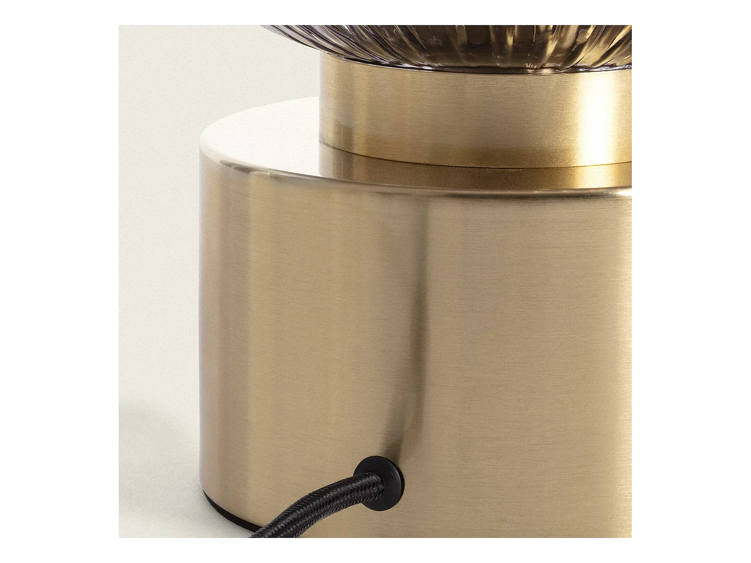 Lámpara de Mesa Metal y Cristal Windsor Dorado