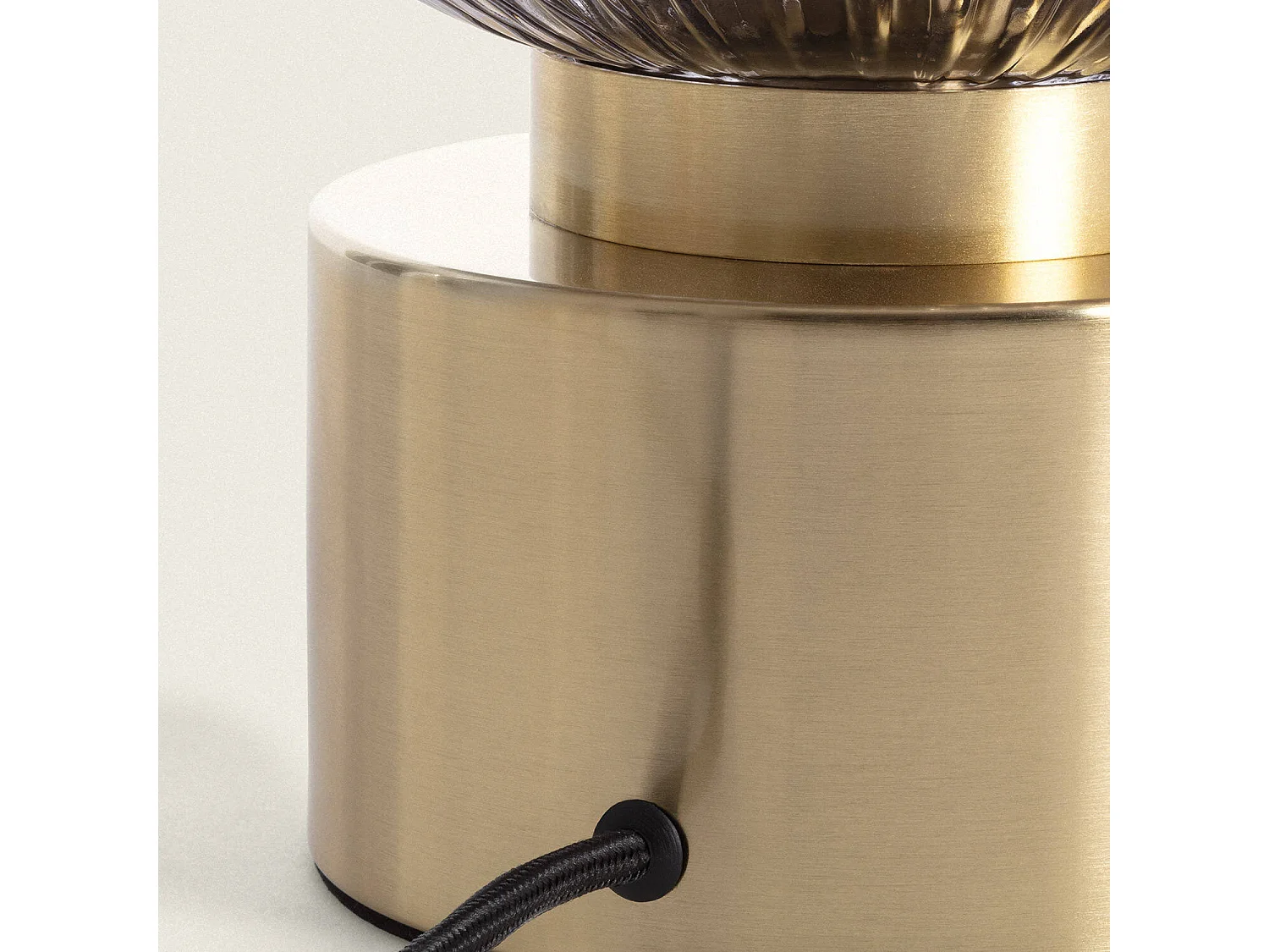 Lámpara de Mesa Metal y Cristal Windsor Dorado