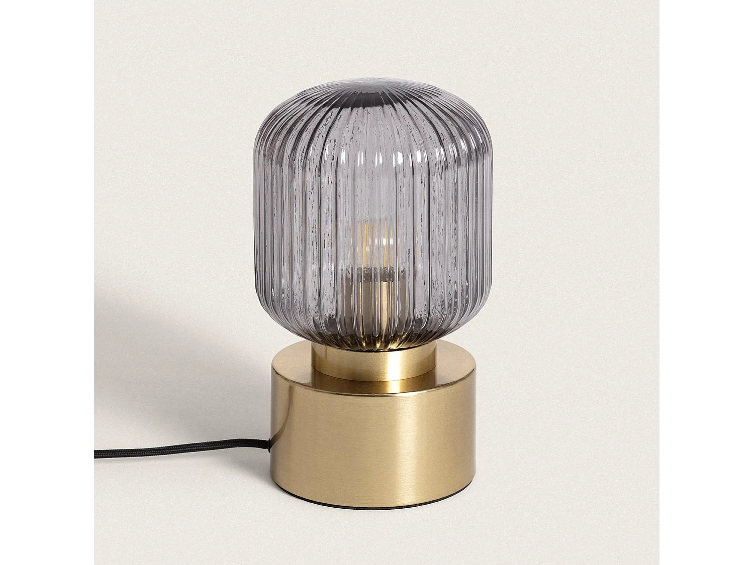 Lampada da Tavolo Metallo e Vetro Windsor Oro