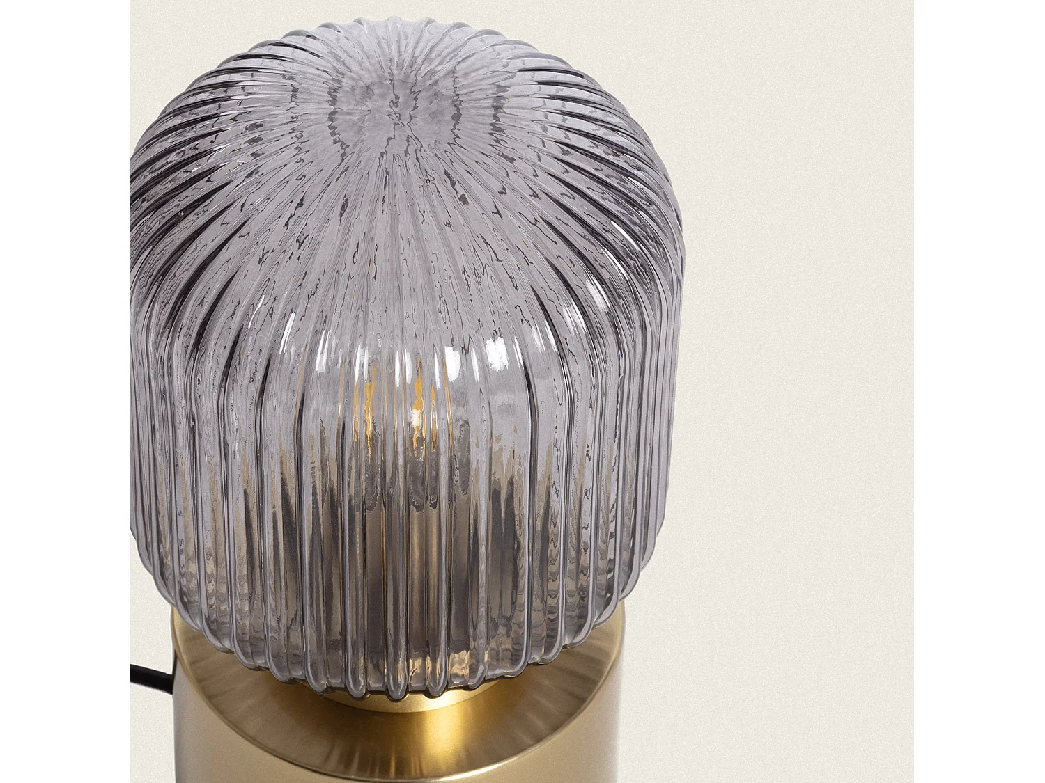 Lampada da Tavolo Metallo e Vetro Windsor Oro