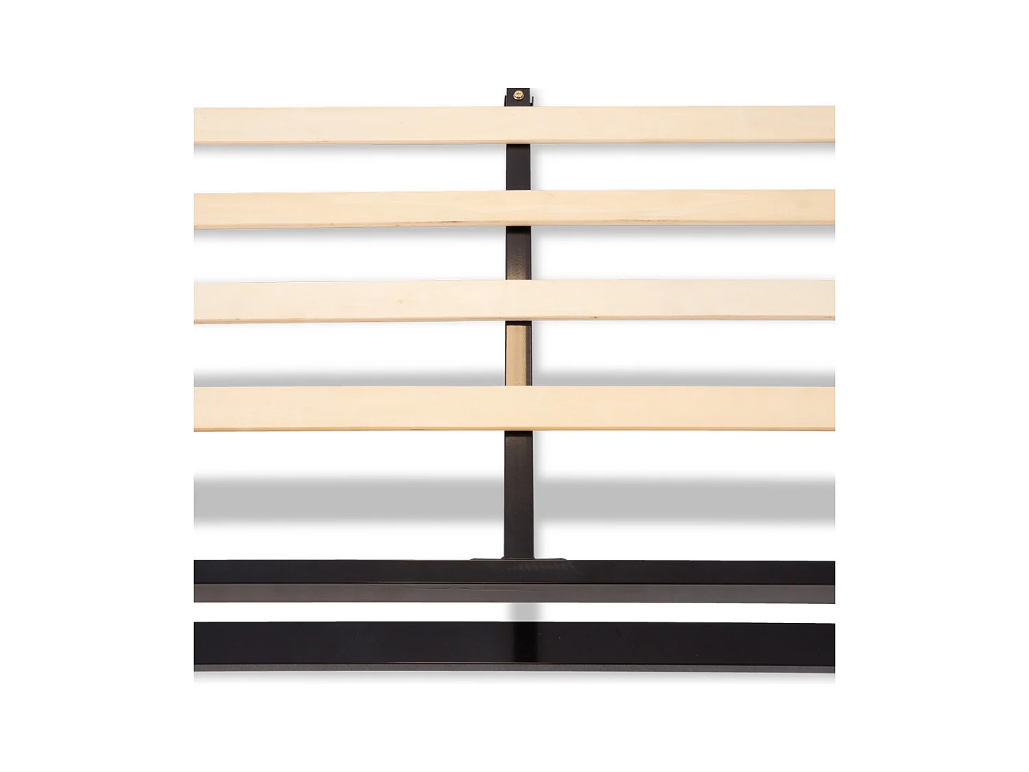 OLYMPE LITERIE | Sommier à lattes en métal PANDORE 140x190 cm | Coloris Noir | Livré en kit