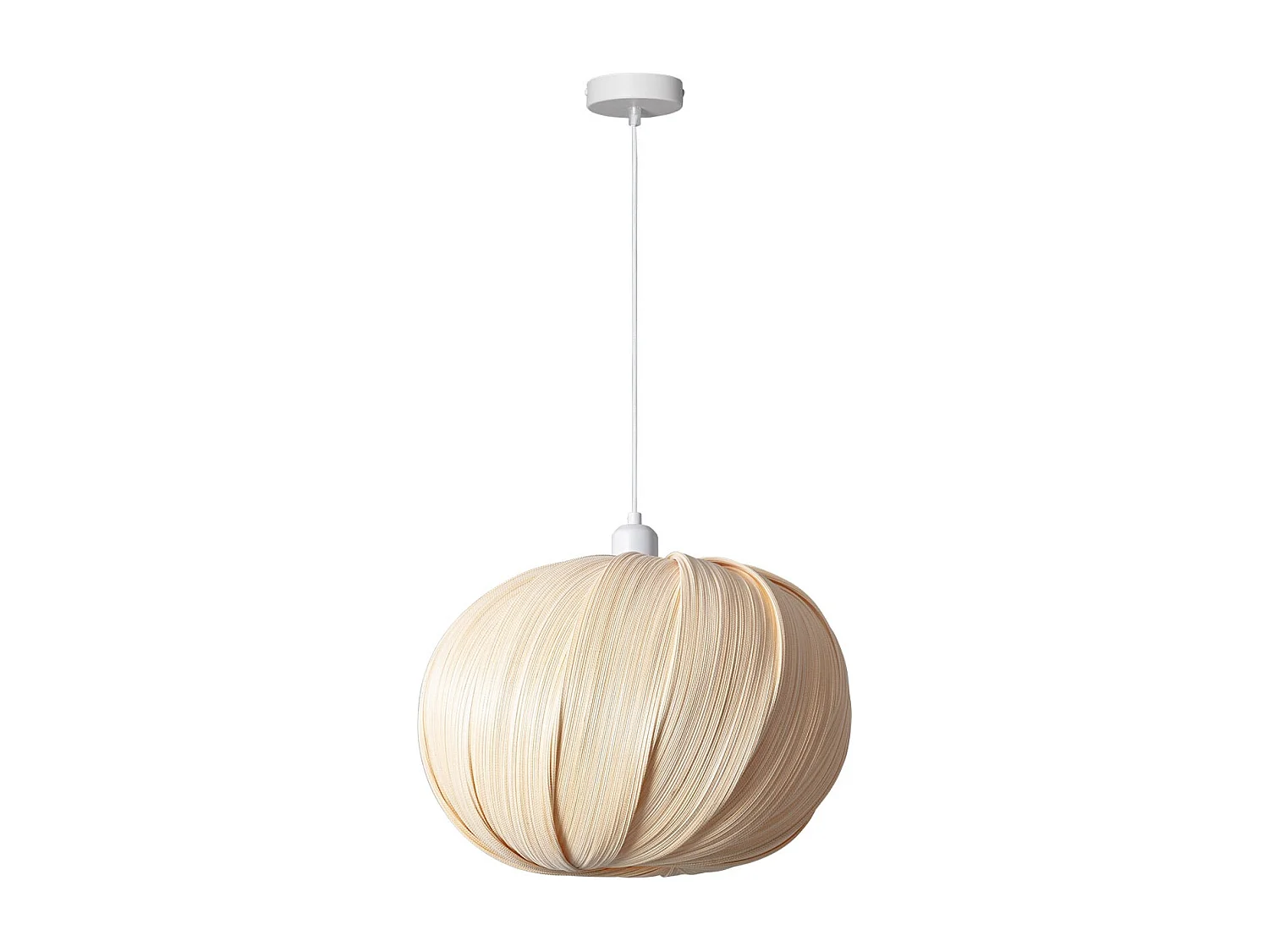 Suspension Bambou Korowai Textile blanc