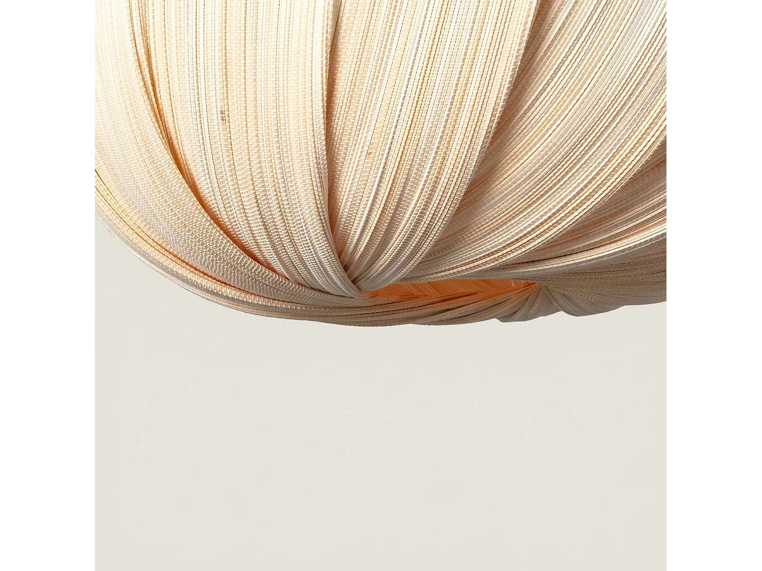 Suspension Bambou Korowai Textile blanc