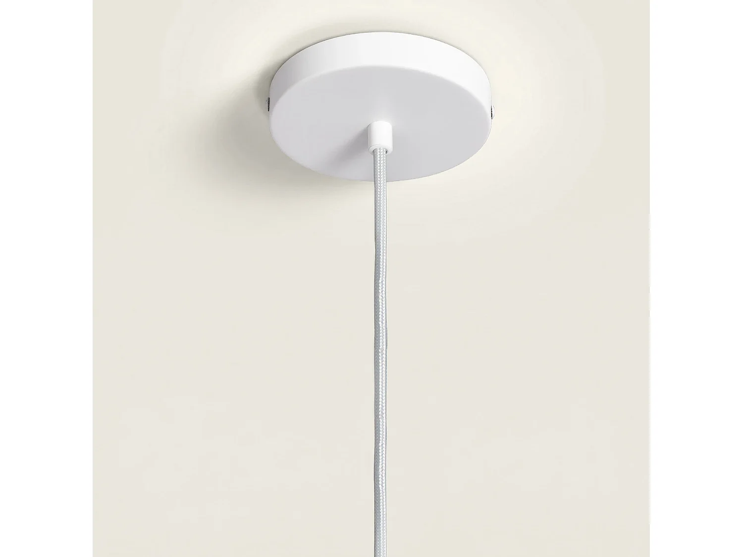 Suspension Bambou Korowai Textile blanc