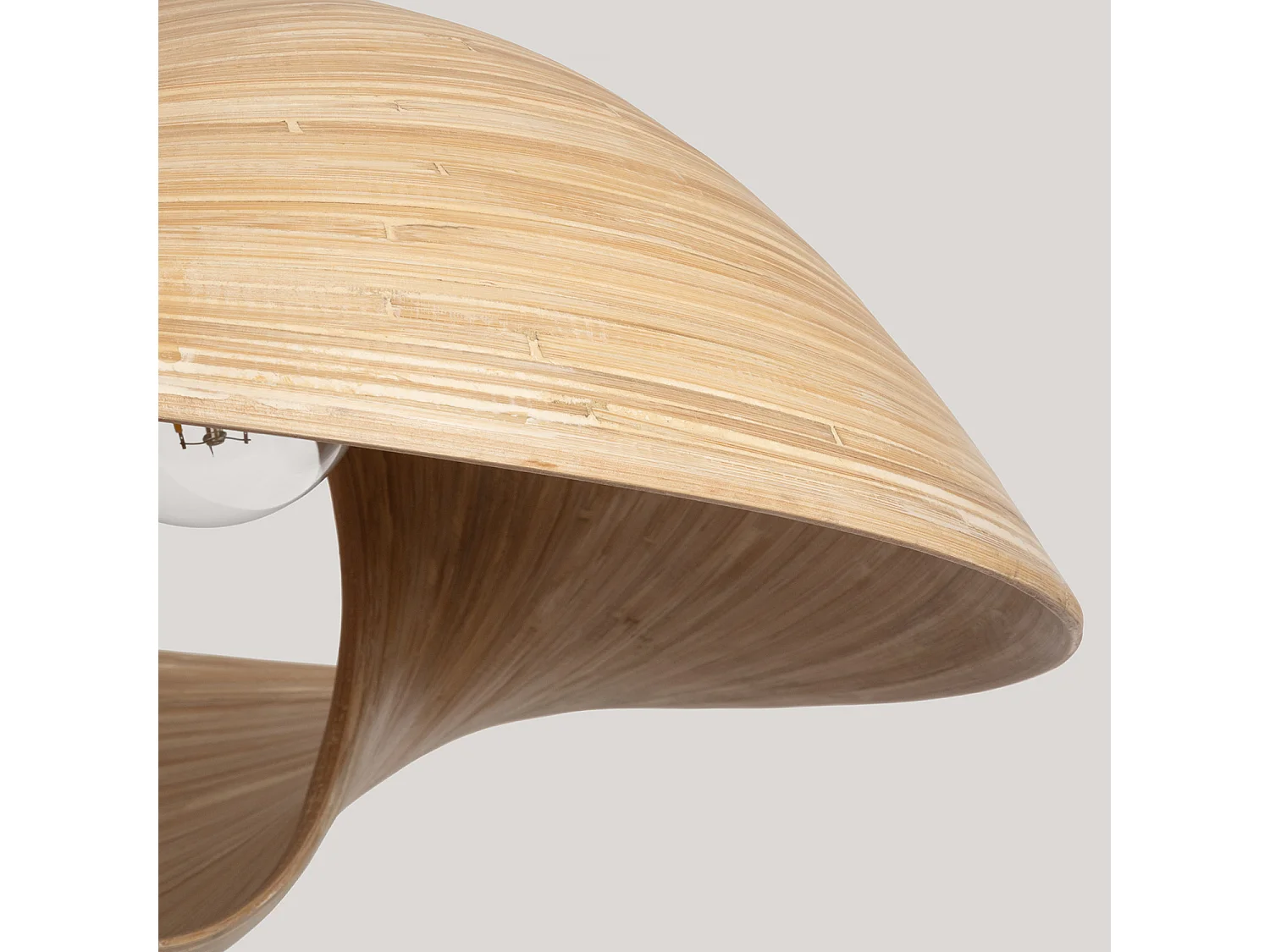 Lampada a Sospensione in Bambù Shuka Acacia ILUZZIA Tessuto Naturale