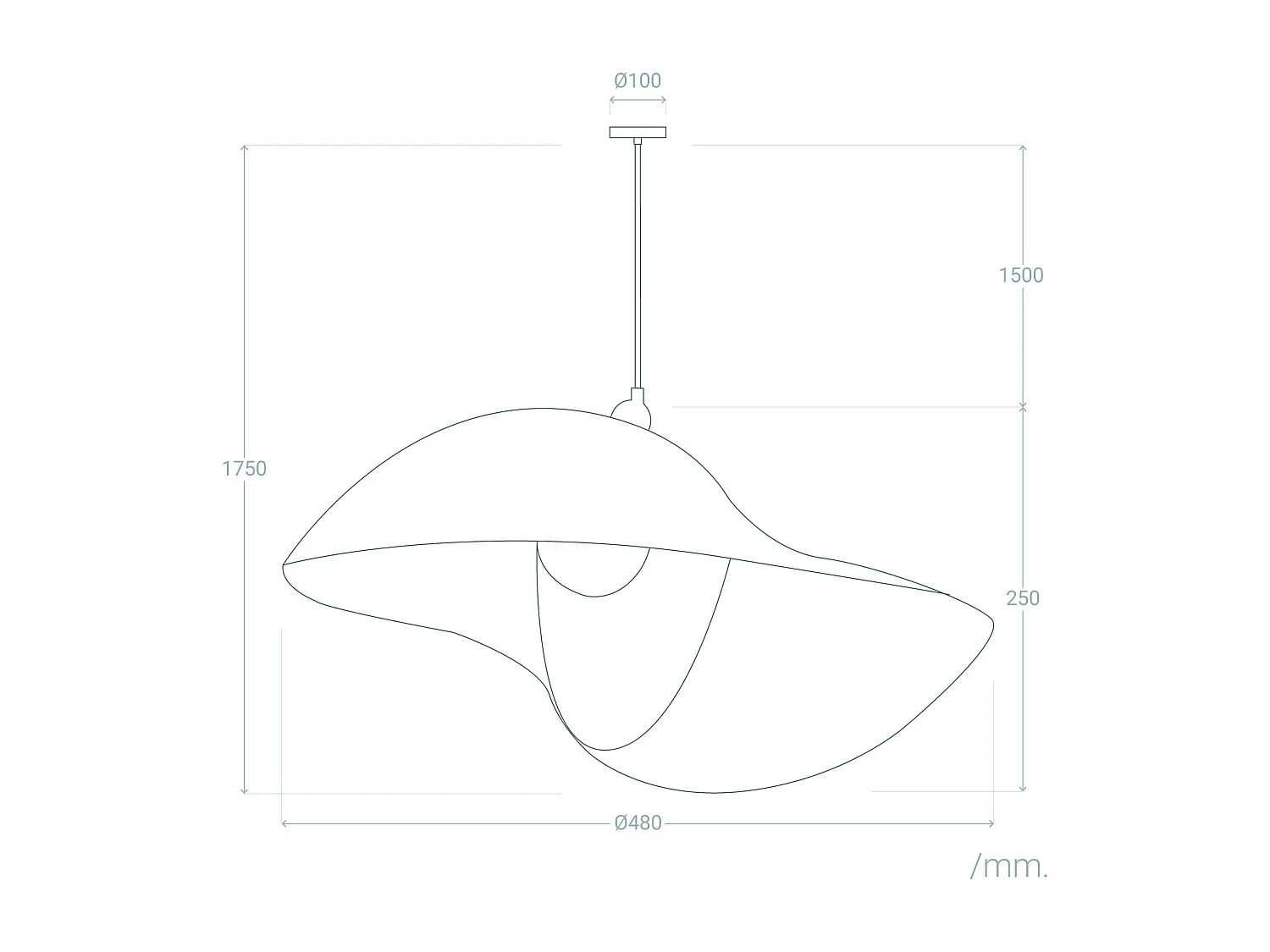 Lampada a Sospensione in Bambù Shuka Acacia ILUZZIA Tessuto Naturale
