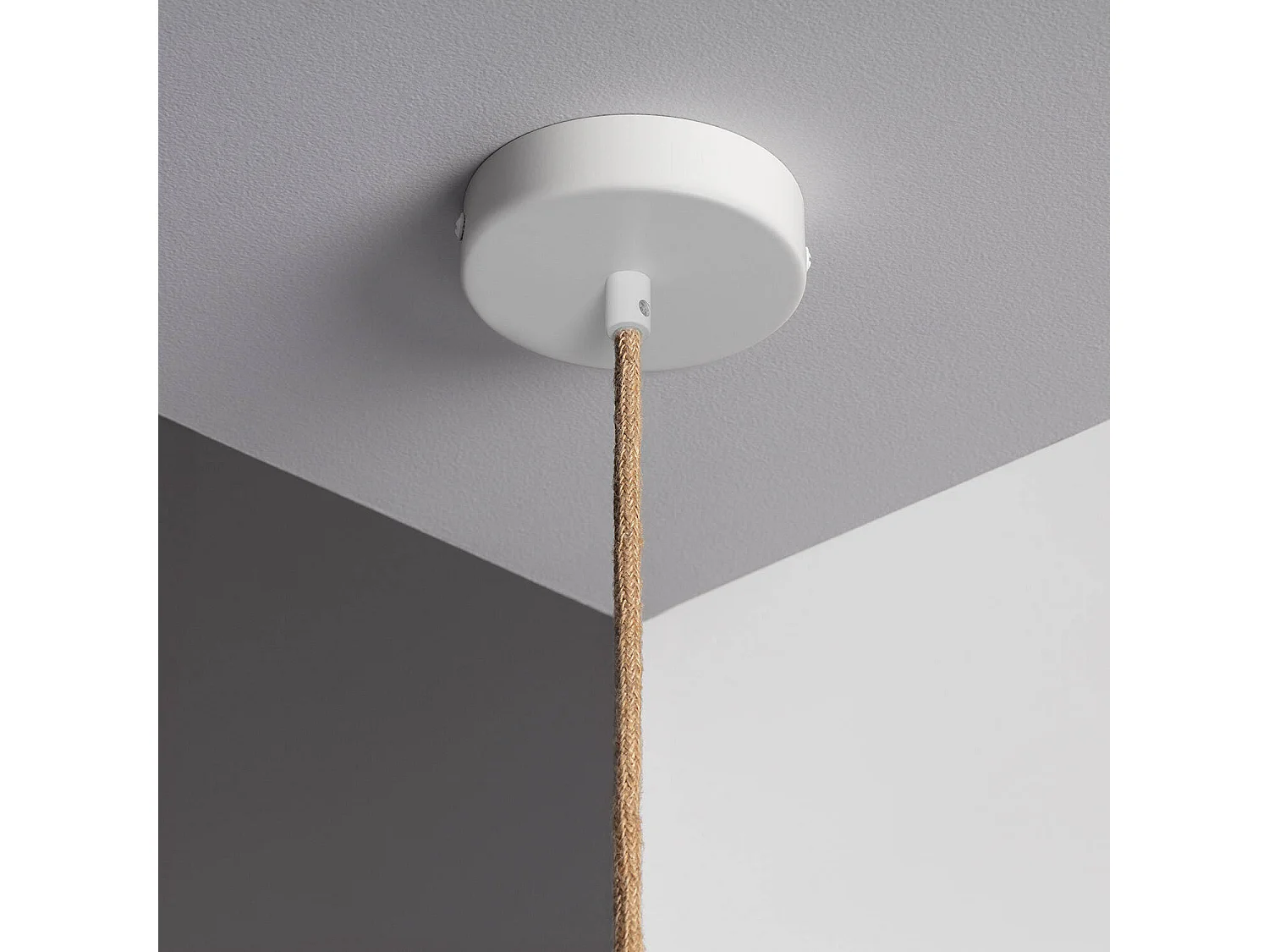 Lampada a Sospensione in Bambù Shuka Acacia ILUZZIA Tessuto Naturale