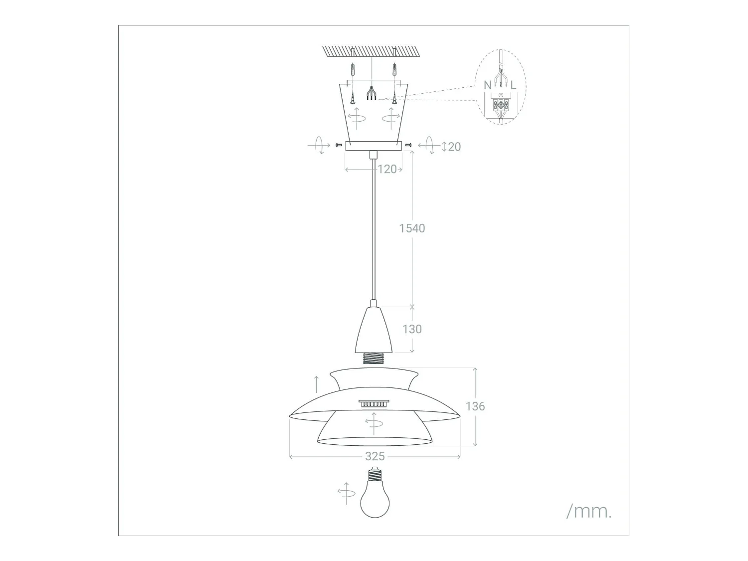 Suspension Métal Ballnew Noir
