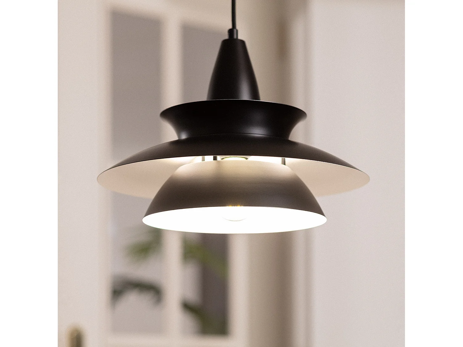 Lampada a Sospensione Metallo Ballnew Nero