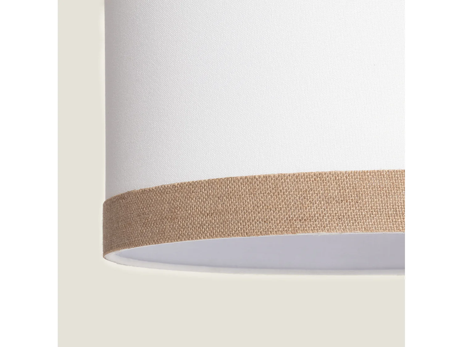 Lampada a Sospensione Tessuto Leya Natural Bianco