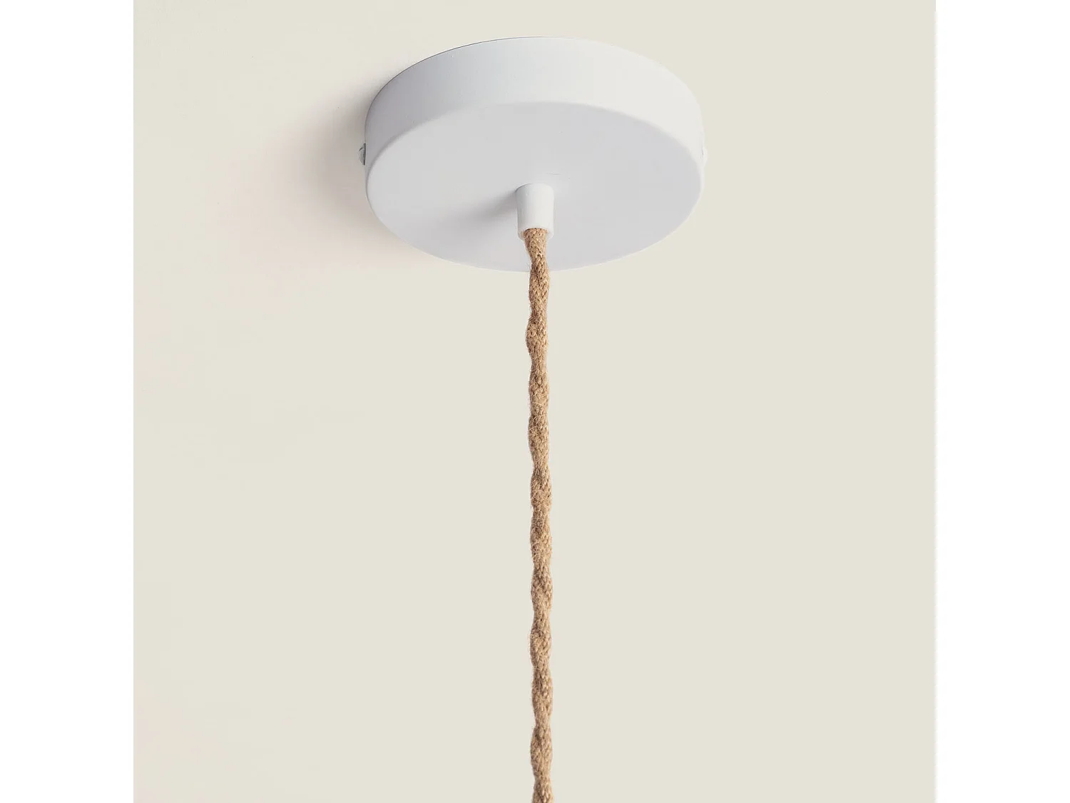 Lampada a Sospensione Tessuto Leya Natural Bianco